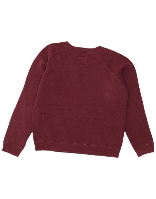 Jack Wills Pulover supradimensionat pentru femei UK 6 XS Bumbac burgundy