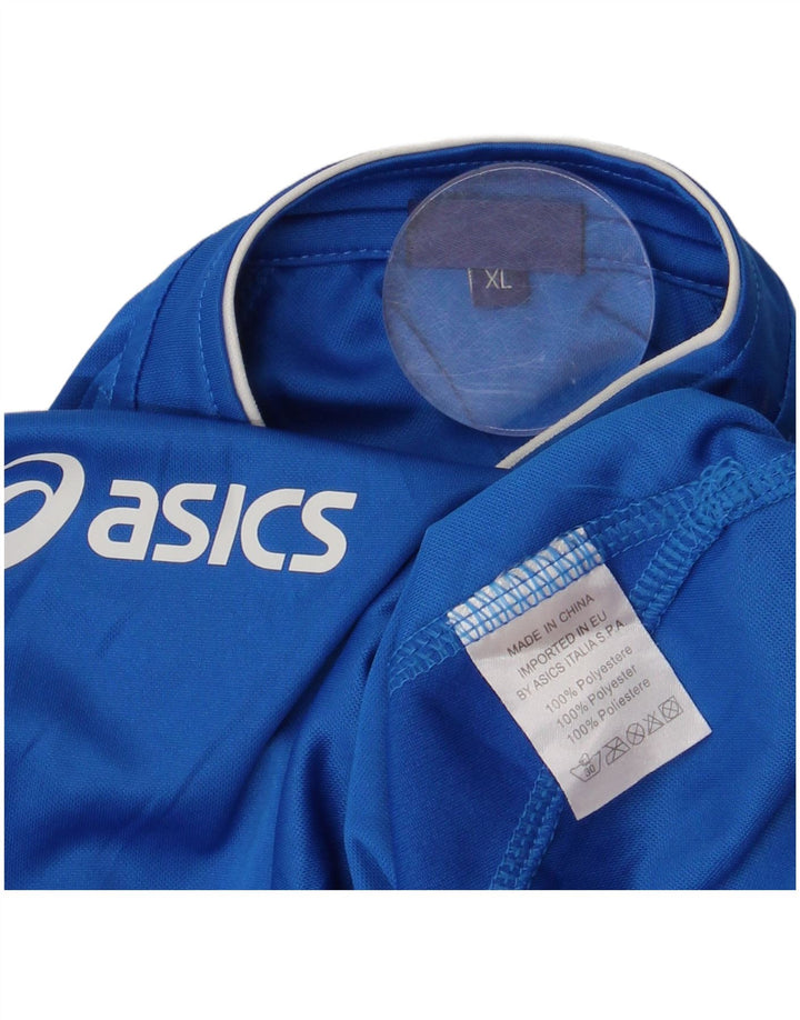 Tricou pentru bărbați Asics Top XL, albastru, poliester color bloc
