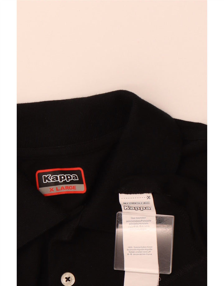 Cămașă polo pentru bărbați KAPPA XL bumbac negru