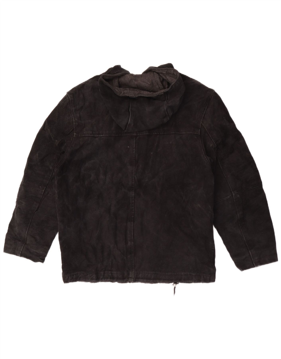 Jachetă Privilegi Femei din piele intoarsa cu gluga IT 44 Medium Neagra