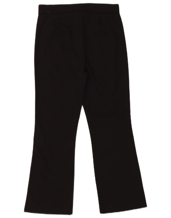 Zara Womens Bootcut Cropped Trousers Medium W28 L26 Black