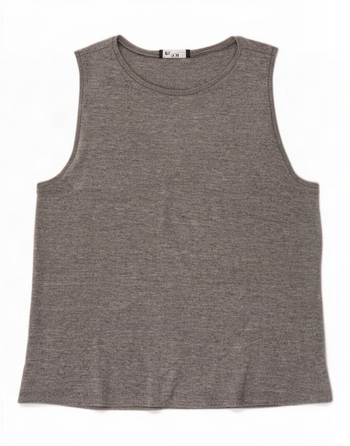 Vest Vest Top Femei Zara UK 18 XL Gri Viscoză