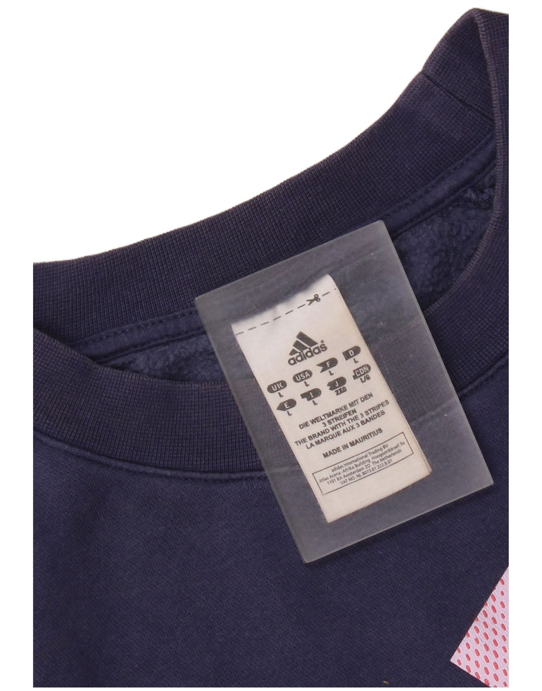 Pulover pentru damă Adidas Graphic Pulover UK 16 mare, bleumarin, bumbac