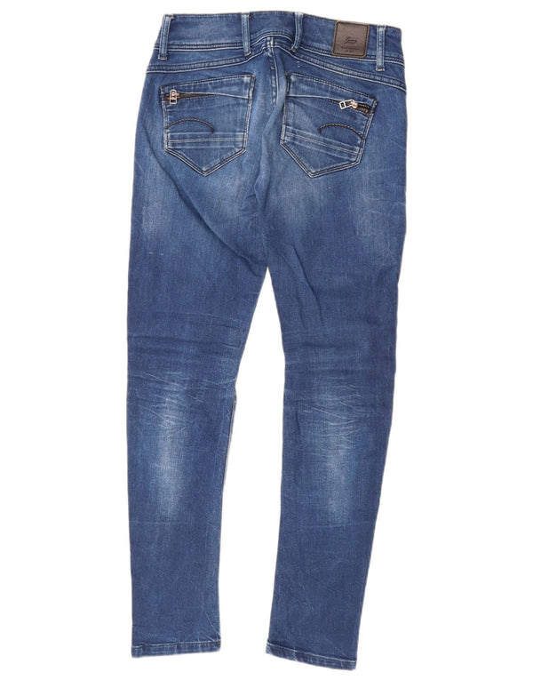Blugi skinny pentru femei G-Star cu talie joasă W28 L28 albastru