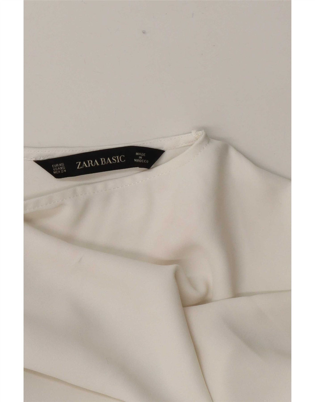 Bluză supradimensionată pentru femei Zara UK 6 XS, alb, bloc de culoare