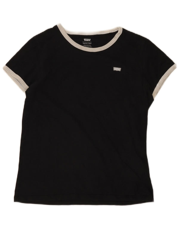 Tricou Levi's Perfect Crew pentru femei Top UK 10 Small Black Colorblock Bumbac