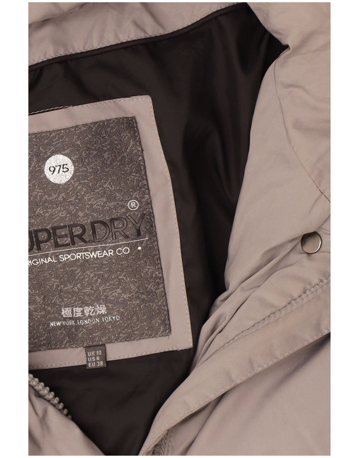Palton căptușit cu glugă supradimensionată pentru femei Superdry UK 10, gri mic
