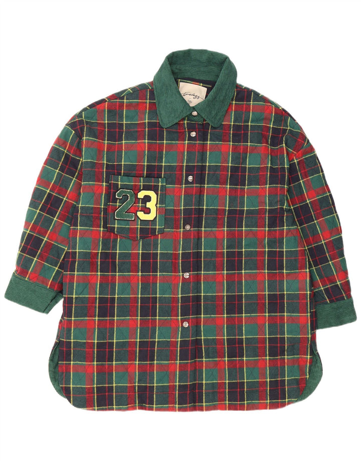 Tu Clothing Jachetă matlasată pentru femei, mărime, poliester cu carouri verde