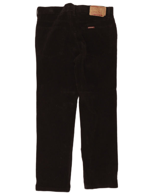 Pantaloni drepti pentru bărbați Carrera din velur, L31 L28, bumbac negru