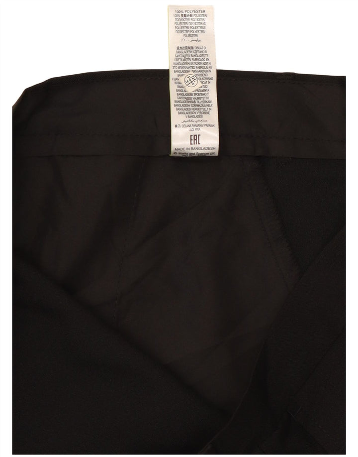 Pantaloni chino drepți pentru bărbați Marks & Spencer L34 L29 Poliester negru