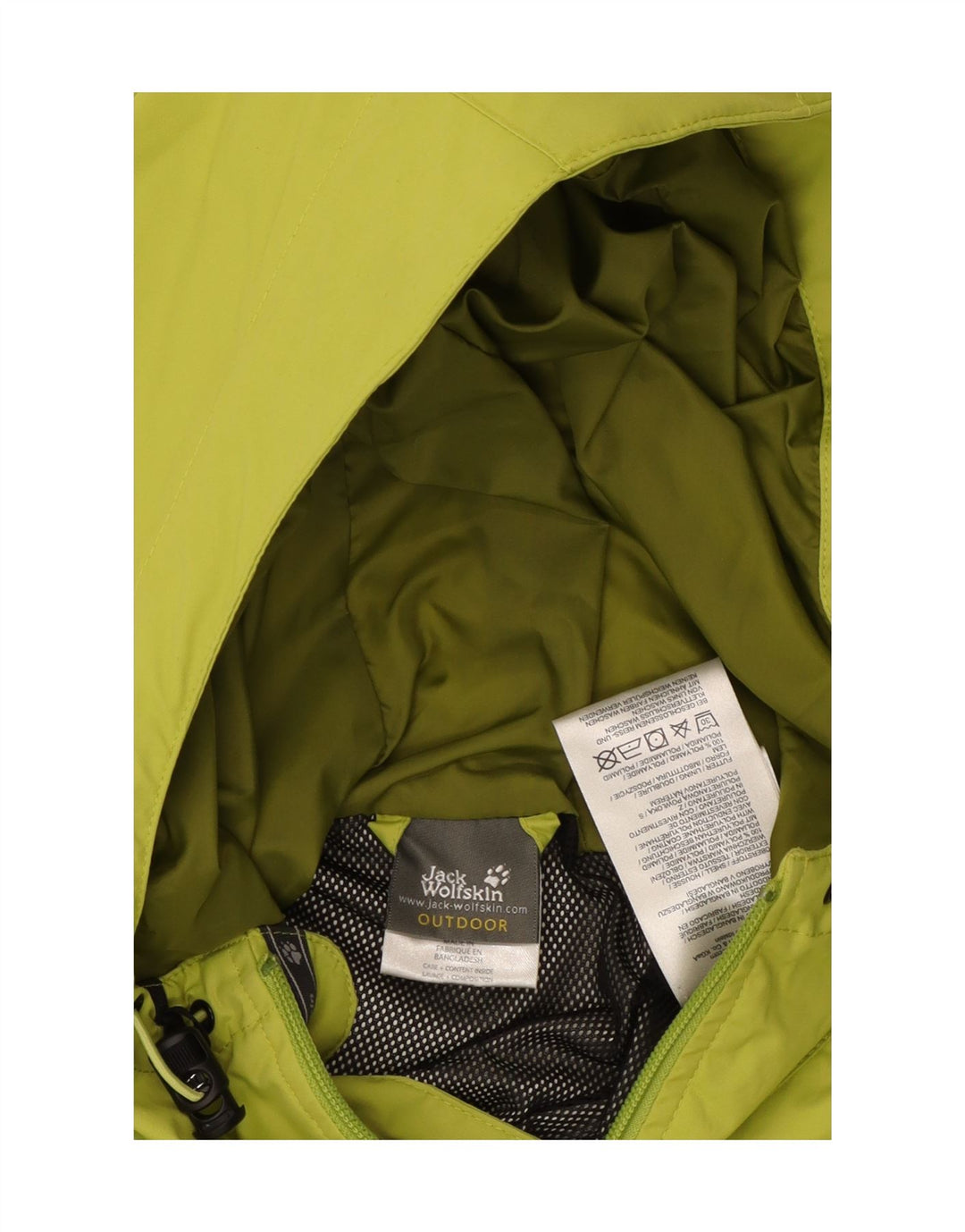 JACK WOLFSKIN Jachetă de ploaie cu glugă pentru femei UK 16 Poliamidă verde mare