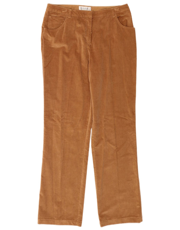 Pantaloni drepti din velur pentru femei Brooks Brothers US 12 Large W32 L32 Bej