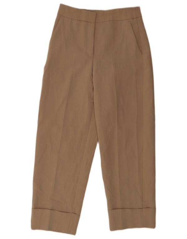 Zara Womens Straight Suit Trousers Medium W28 L27 Beige Polyester