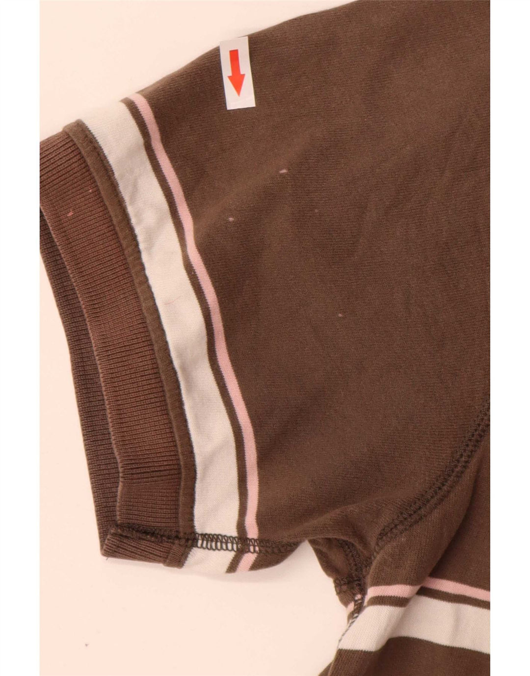Tricou polo pentru bărbați Fat Face, bumbac cu dungi maro mediu