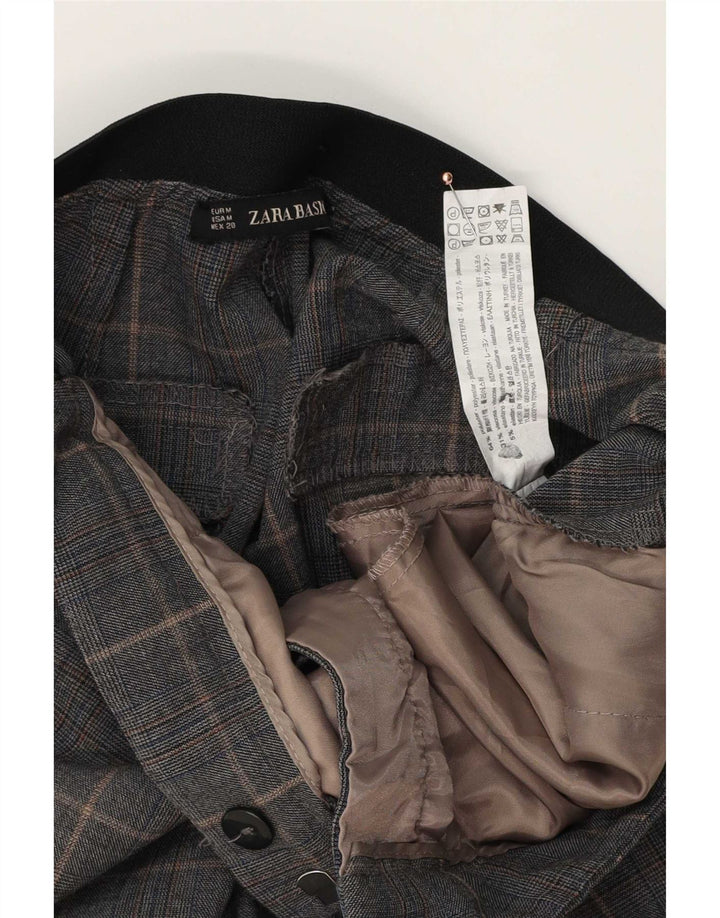 Pantaloni chino slim pentru femei Zara Mediu L28 L26 Poliester cu carouri gri