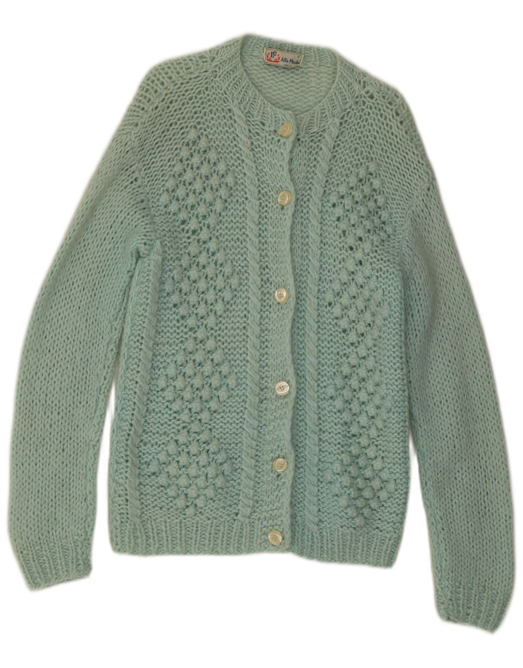 Pulover cardigan pentru femei Alta Moda UK 12 verde mediu