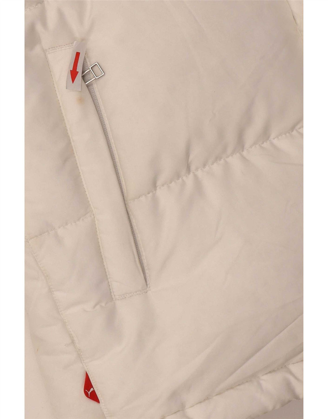 Jachetă căptușită cu glugă Puma pentru femei UK 12 Medium White