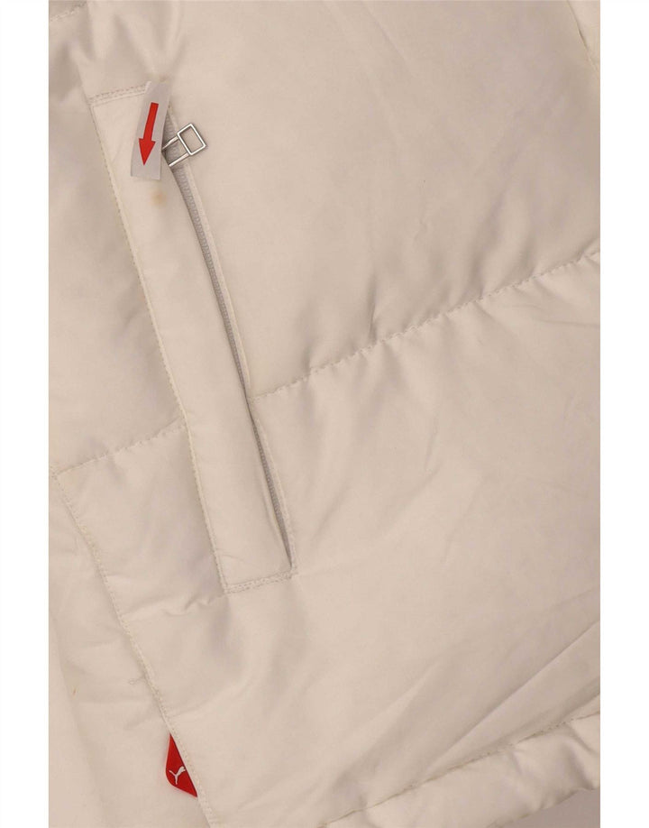 Jachetă căptușită cu glugă Puma pentru femei UK 12 Medium White