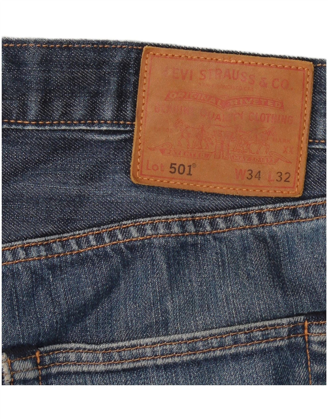 Blugi drepti pentru bărbați Levi's 501 W34 L32 Bumbac albastru