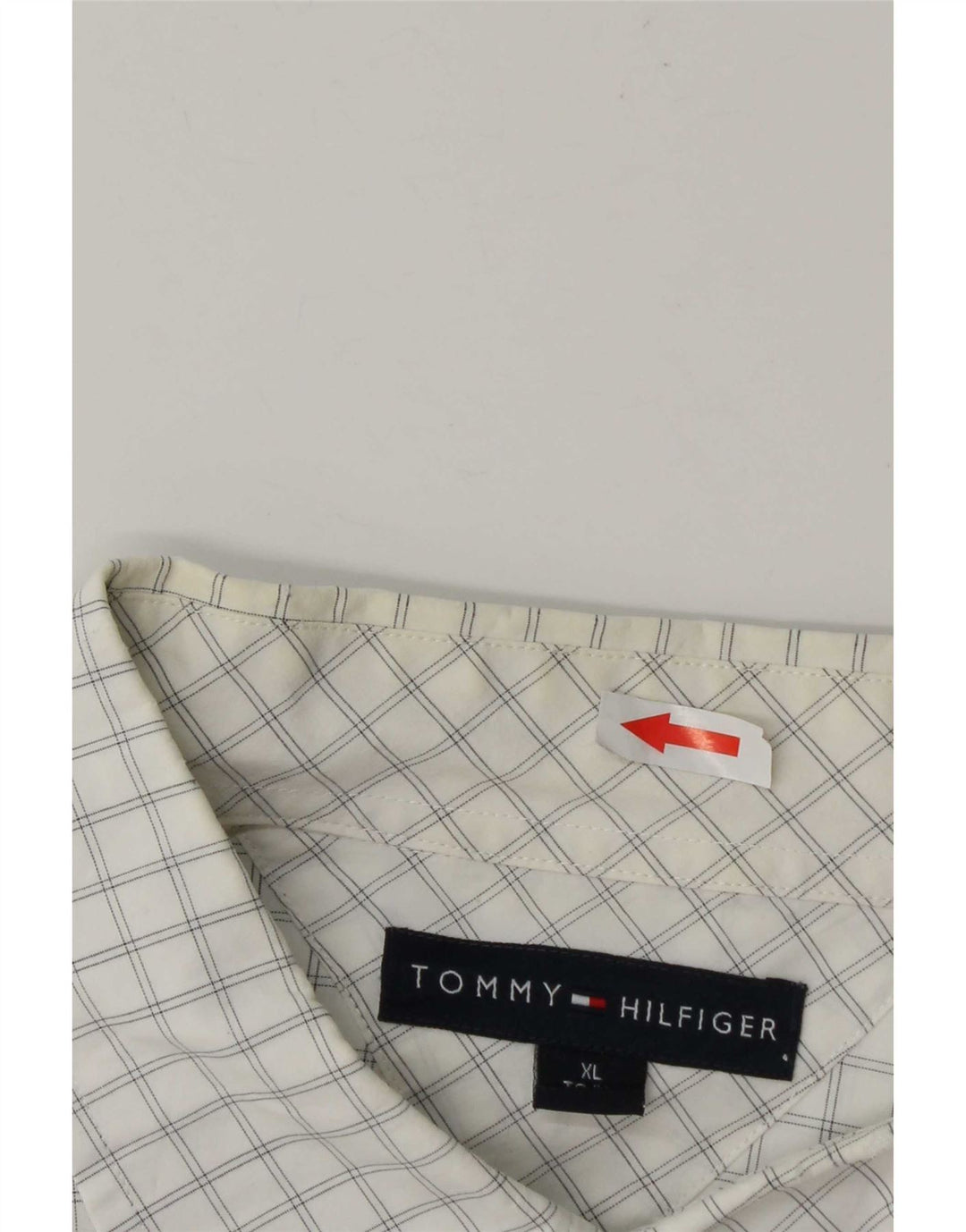 Cămașă pentru bărbați Tommy Hilfiger XL, bumbac cu carouri albe
