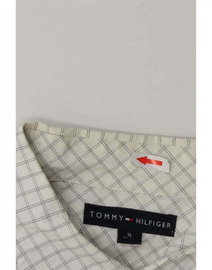 Cămașă pentru bărbați Tommy Hilfiger XL, bumbac cu carouri albe