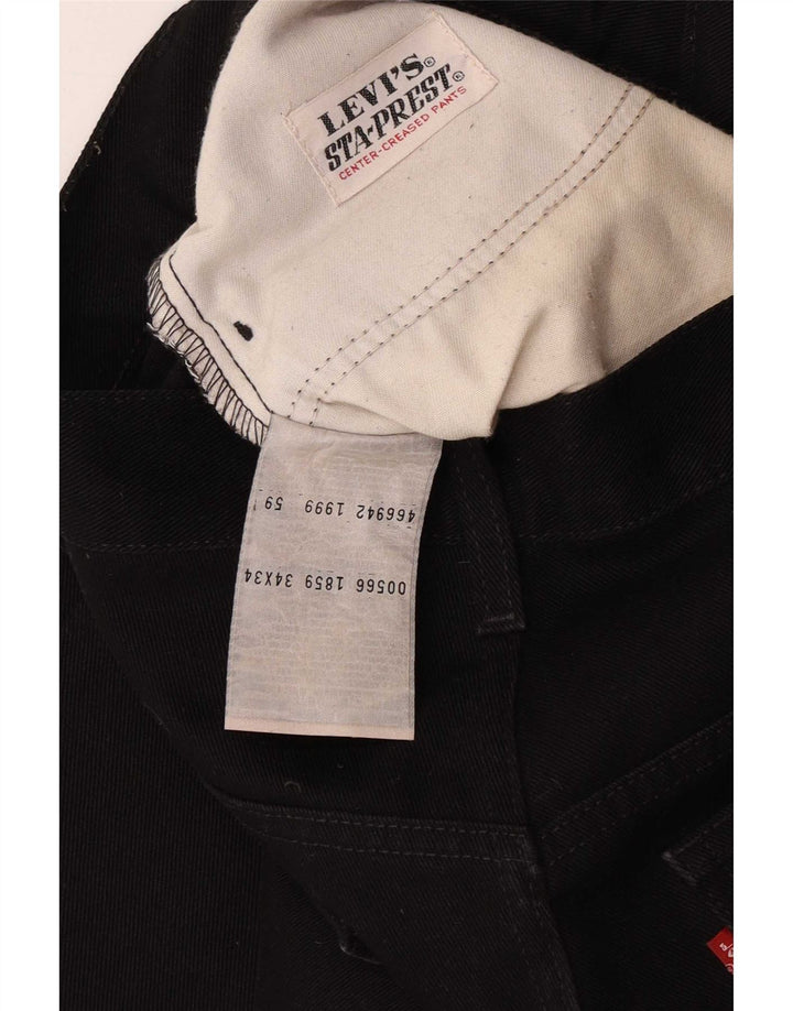 Blugi drepti pentru bărbați Levi's W34 L34 bumbac negru