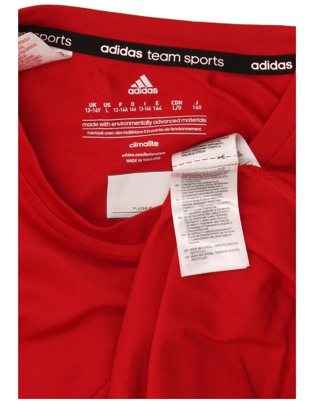 Tricou Climalite ADIDAS pentru băieți Top 13-14 ani poliester roșu