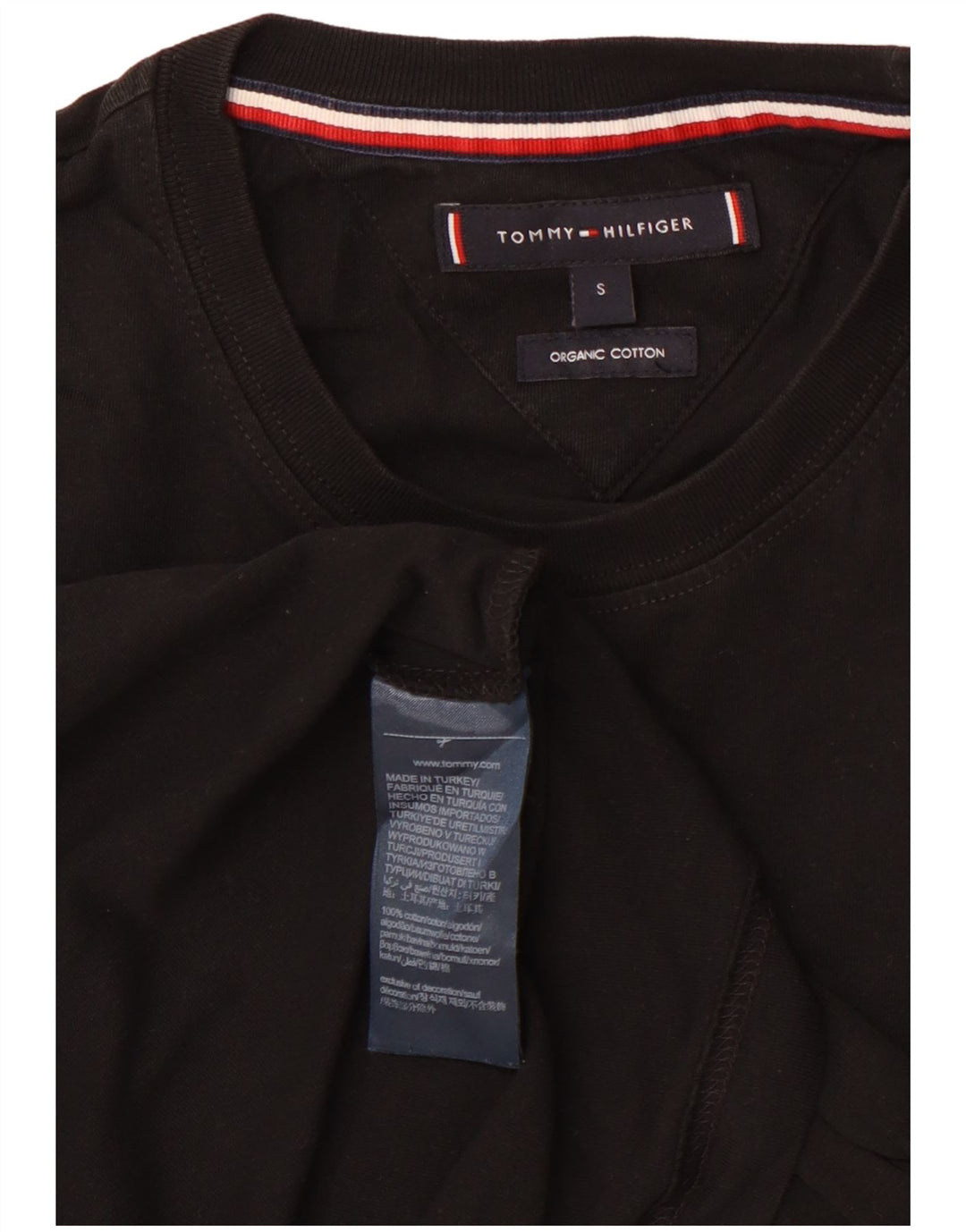 TOMMY HILFIGER Tricou Bărbați Top Mic Negru Bumbac