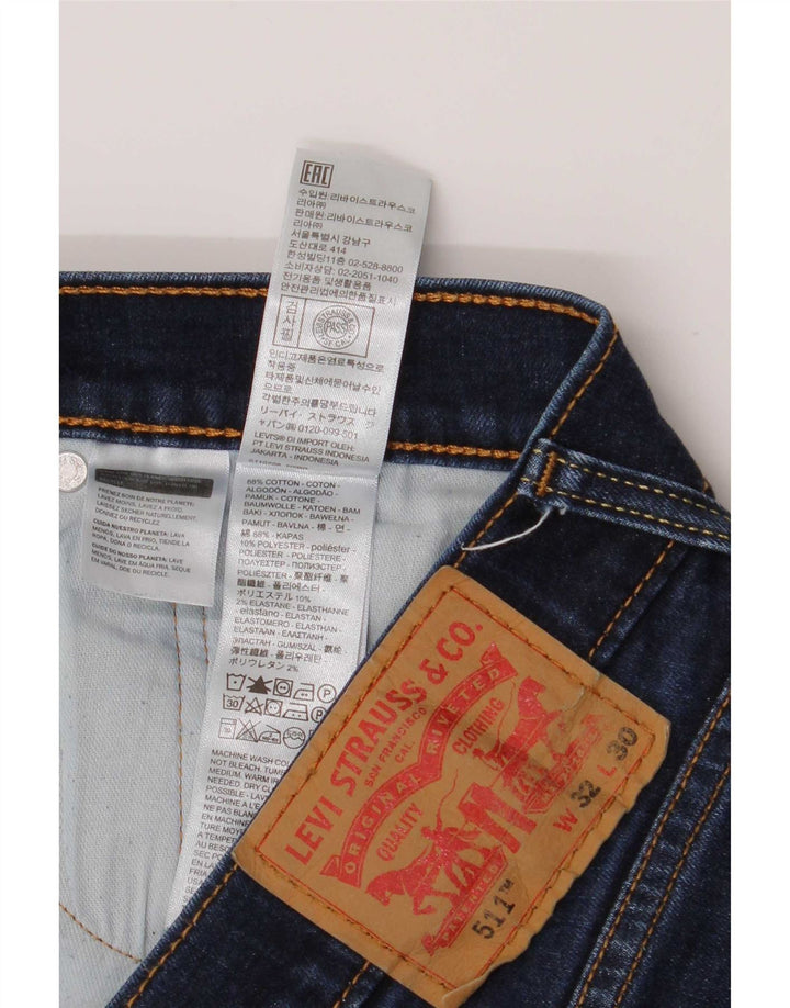 Blugi pentru bărbați Levi's 511 Slim W32 L30 Bumbac bleumarin