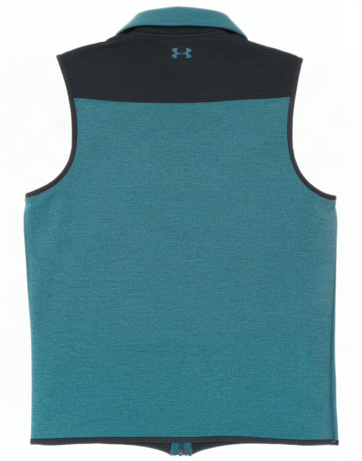 Under Armour Mens Cold Gear Trening Top Jacket Medium Blue Colourblock