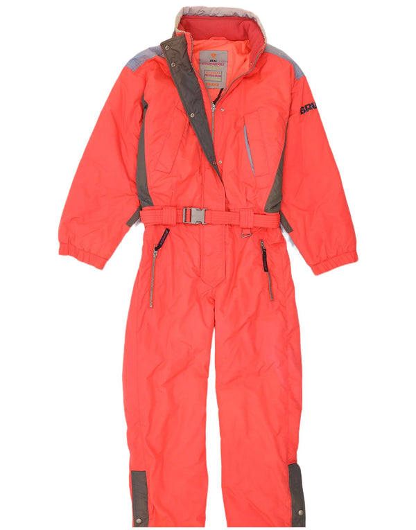 Brugi Womens Hooded Ski Jumpsuit IT 44 Medium Pink Polyamide Sports