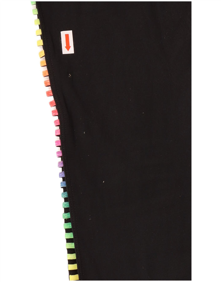NIKE Womens Dri Fit Leggings UK 8 Small  Black Striped Polyester