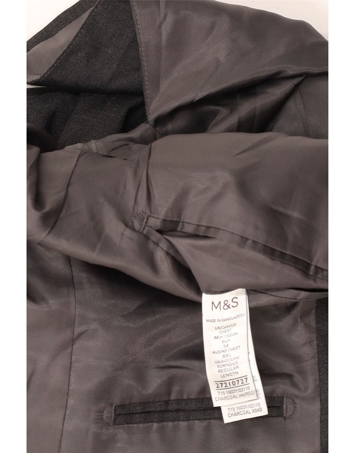 MARKS & SPENCER Jachetă pentru bărbați cu 2 nasturi, UK 44 XL, poliester gri
