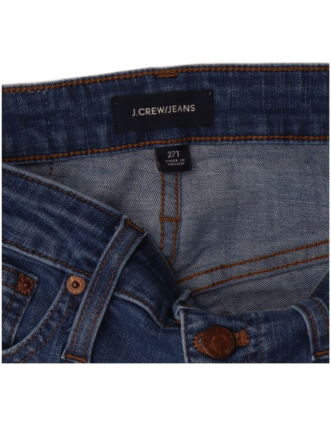 Jeans skinny distressed pentru femei J. CREW W27 L30 albastru