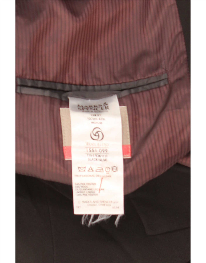 Jachetă pentru bărbați Marks & Spencer, cu 3 nasturi, UK 42 Poliester negru mare