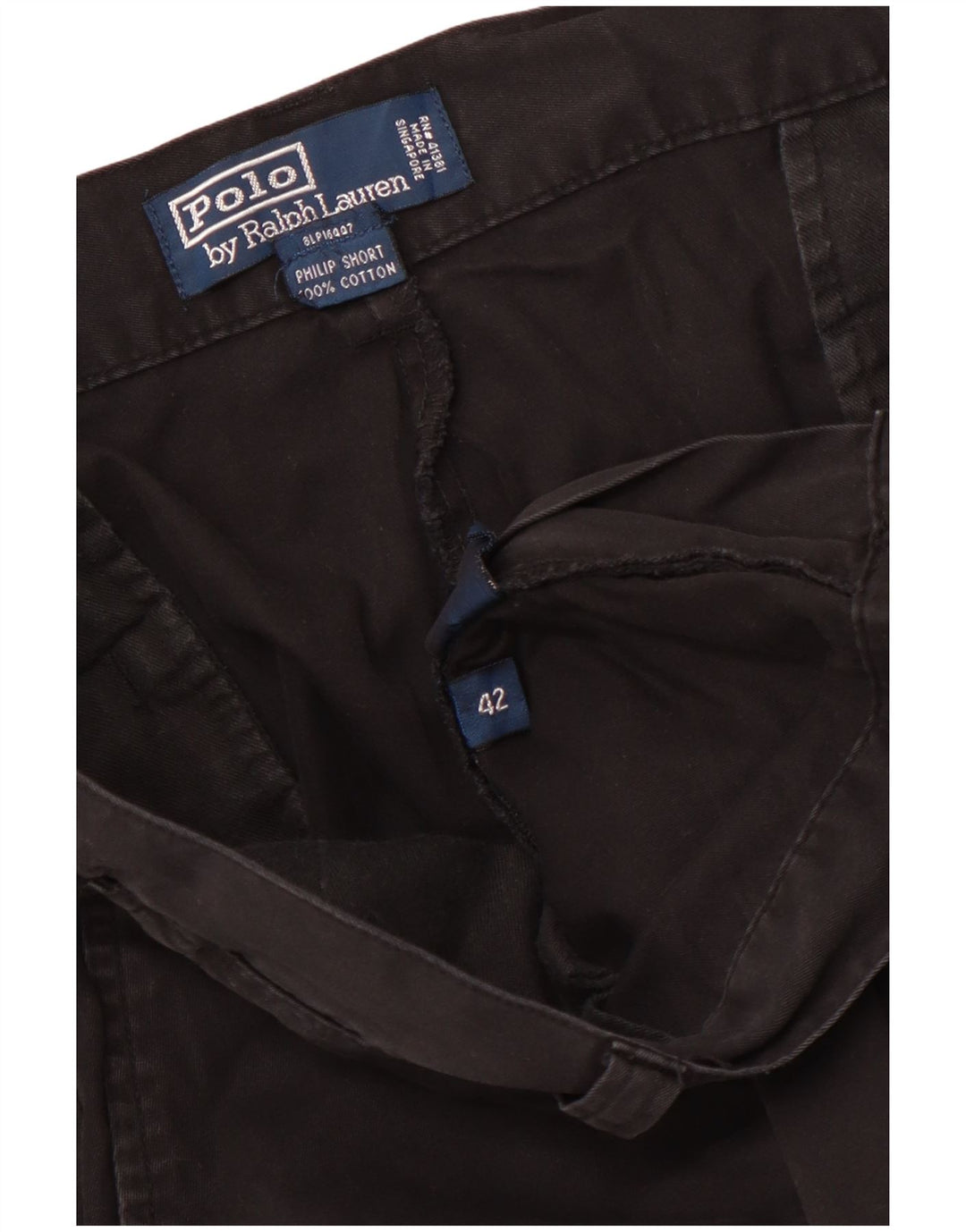 POLO RALPH LAUREN Pantaloni scurți chino pentru bărbați W42 2XL bumbac negru