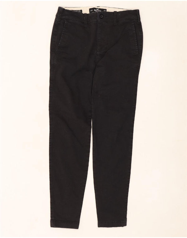 Pantaloni chino skinny pentru femei HOLLISTER W26 L30 bumbac negru