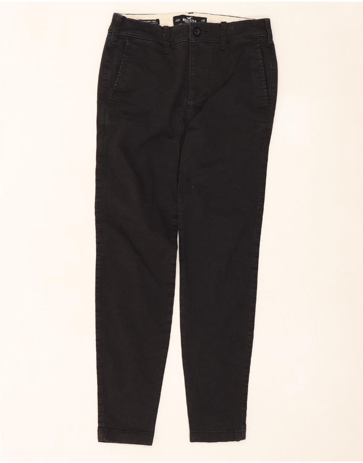Pantaloni chino skinny pentru femei HOLLISTER W26 L30 bumbac negru