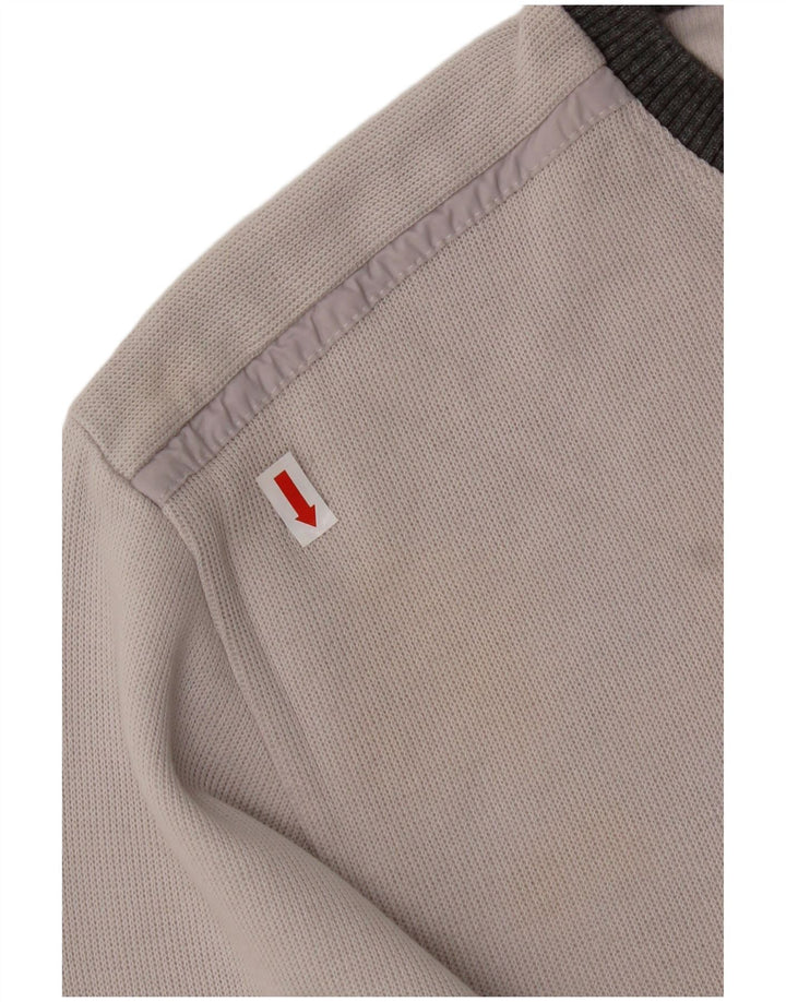 Top pentru bărbați HUGO BOSS cu mânecă lungă XL din bumbac color-bloch alb