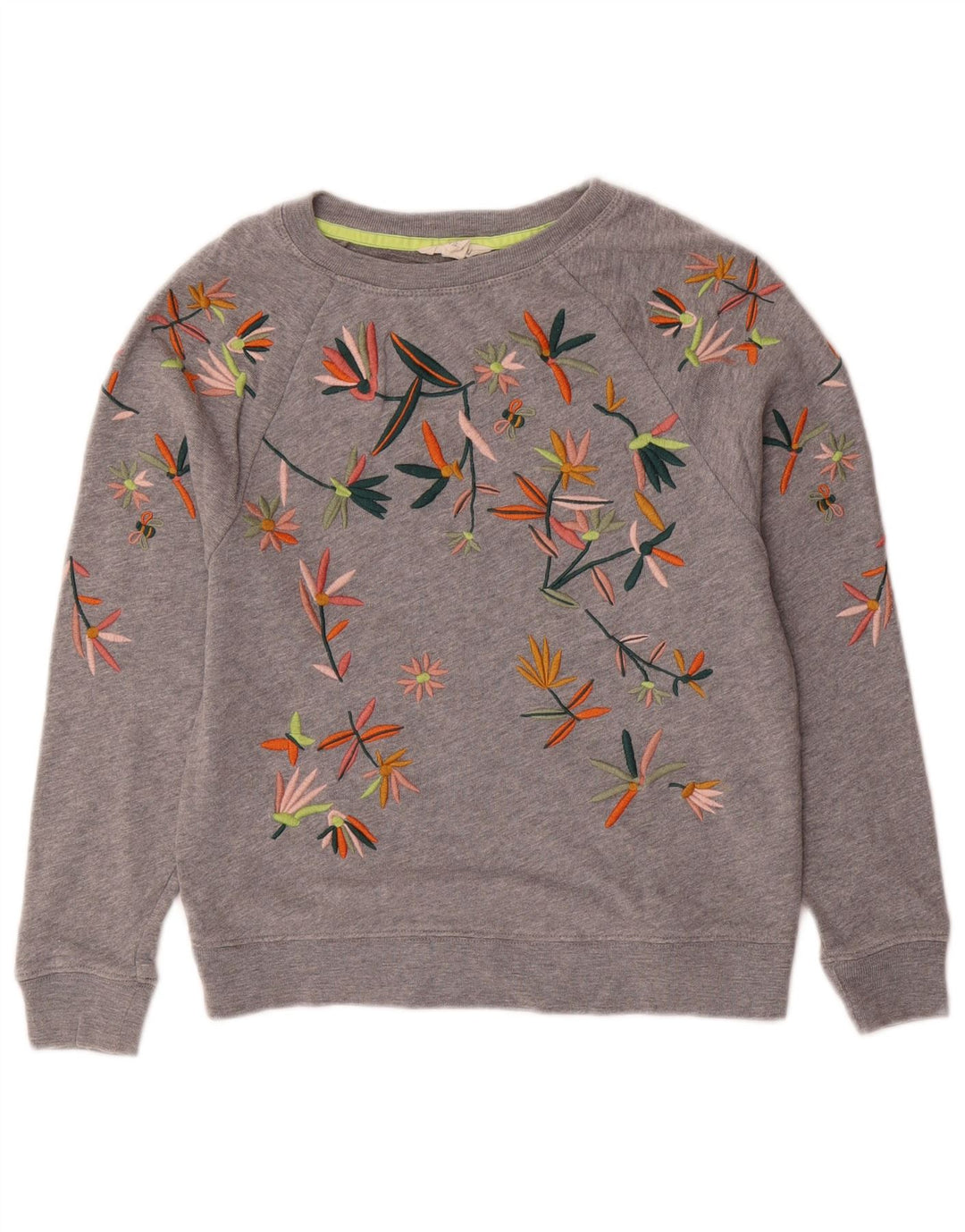 WHITE STUFF Pulover pentru damă UK 6 XS Bumbac cu flori gri