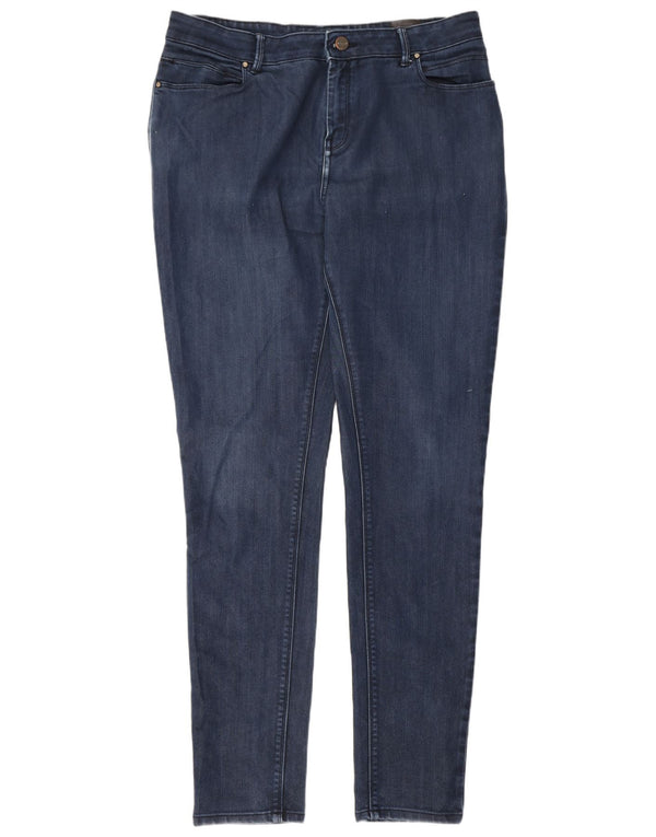Blugi skinny pentru femei Marks & Spencer UK 16 mare W34 L31 bleumarin elastan