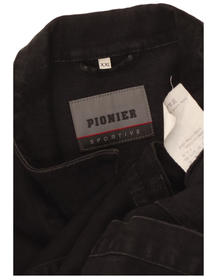 Jachetă de blugi pentru bărbați Pionier UK 44 2XL bumbac negru