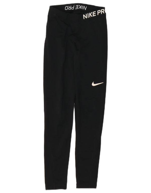Leggings NIKE Dri Fit Graphic pentru femei UK 4 XS Negru