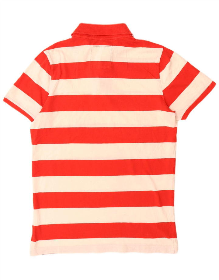 Cămașă polo HOLLISTER pentru bărbați cu dungi roșii medii