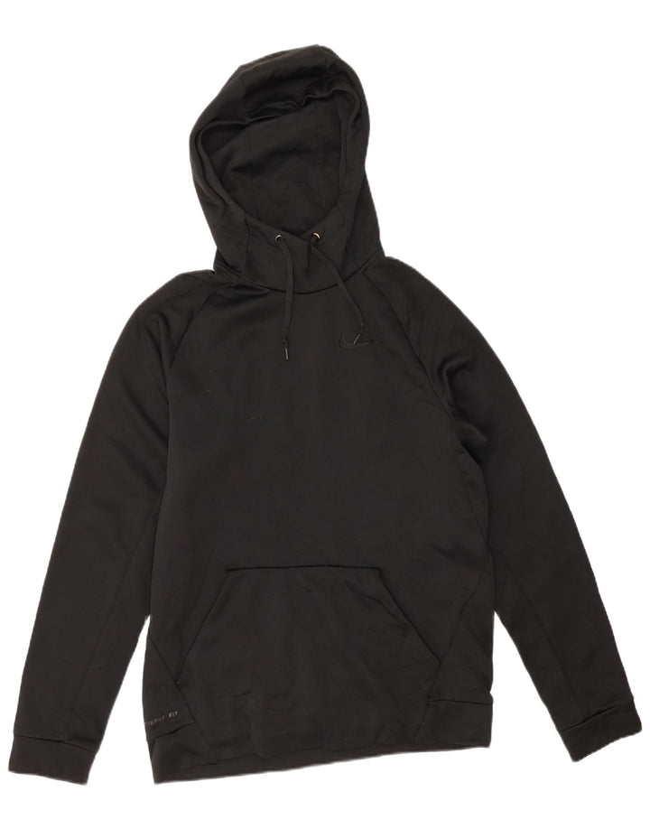 Pulover Nike Therma-Fit pentru bărbați, poliester mediu negru
