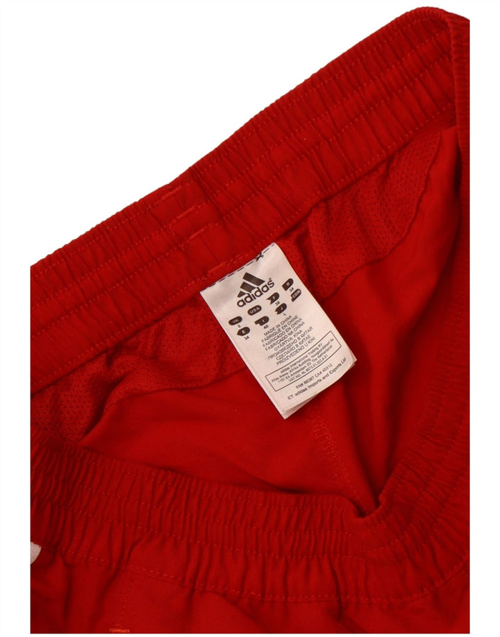 Pantaloni scurți sport Climalite Adidas pentru femei UK 8 Small Red Poliester