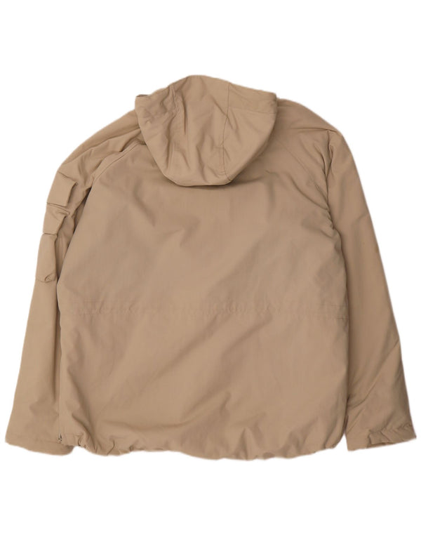 Jachetă Anorak cu glugă pentru bărbați Woolrich, UK 40, mare, bej, bloc de culoare