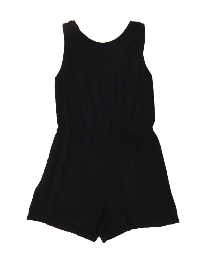 MOSSIMO Womens Sleeveless Playsuit UK 12 Medium Black Rayon Vintage Mossimo and Second-Hand Mossimo from Messina Hembry 