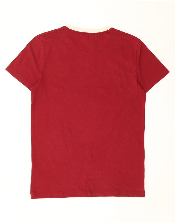 Tricou pentru bărbați Hollister Top Small Burgundy Bumbac