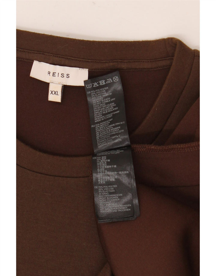 Tricou pentru bărbați Reiss Top 2XL Maro Poliester